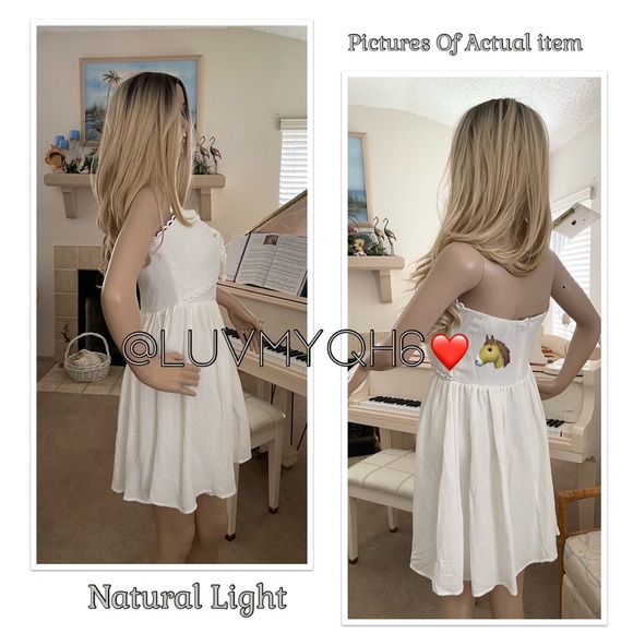 Do+Be Eyelet Strapless Front Tie Knot Dress - Picture 2 of 4